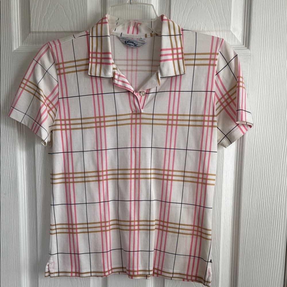 Callaway Golf Plaid Polo Shirt